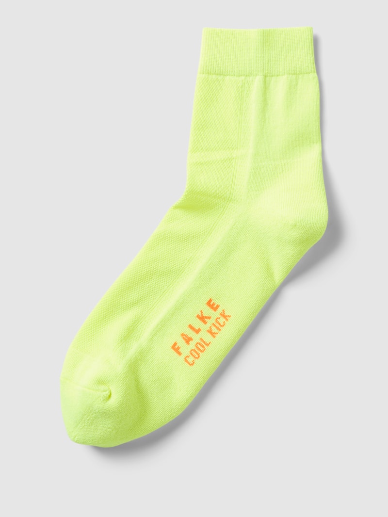 Socken mit elastischem Rippenbündchen Modell 'Cool Kick' in neon gelb