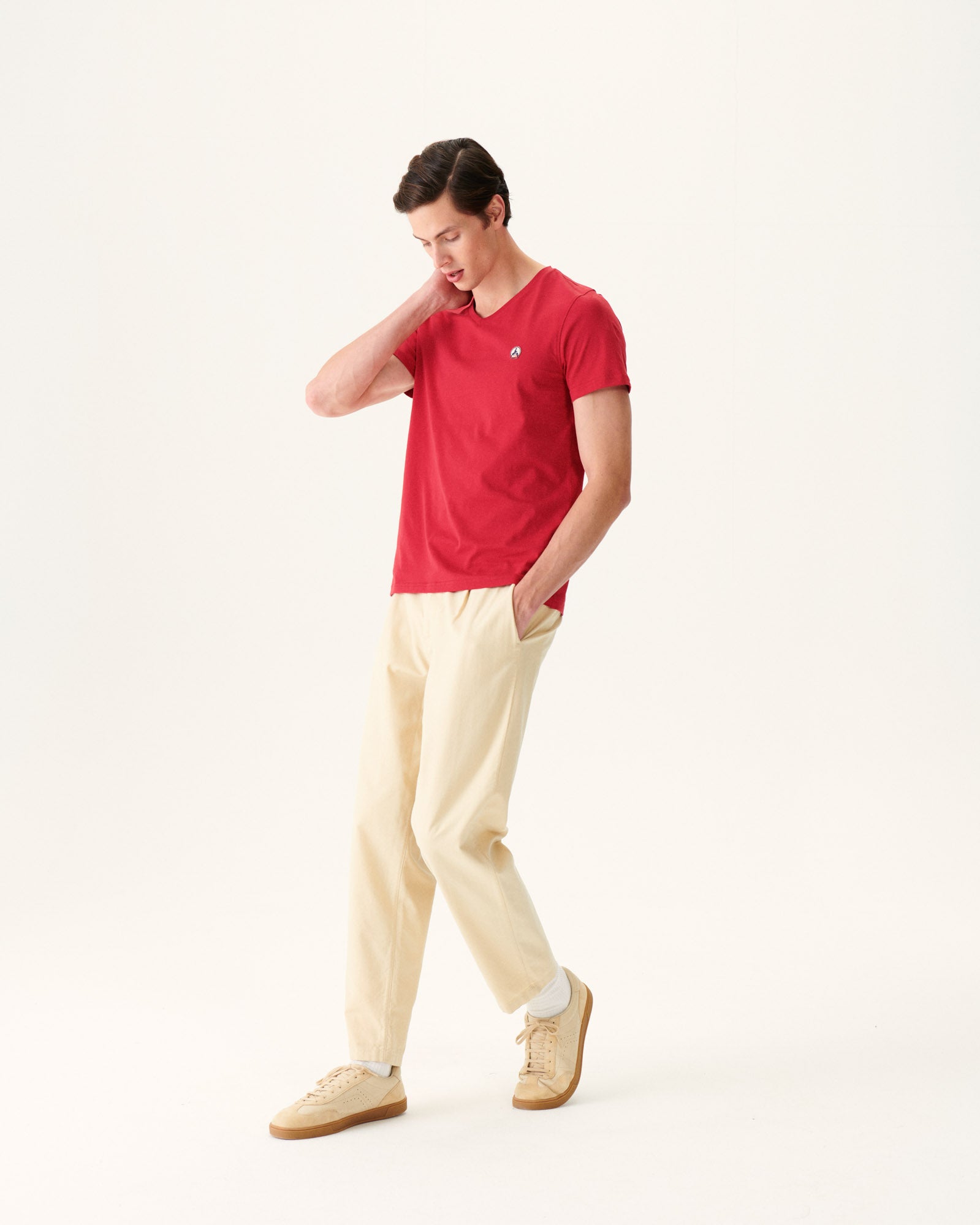 T-shirt homme en coton biologique Rouge Benito
