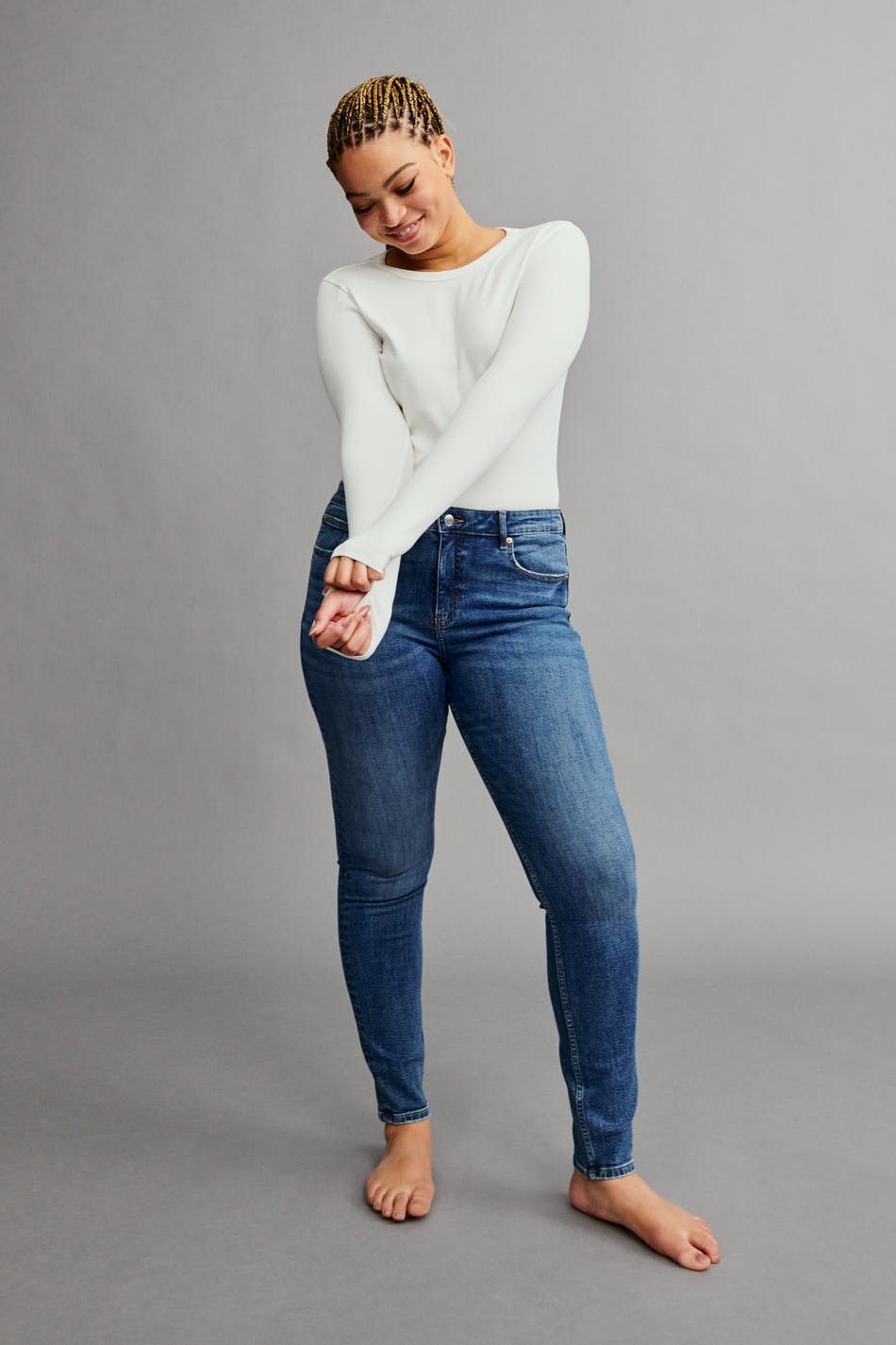 Mid waist skinny jeans