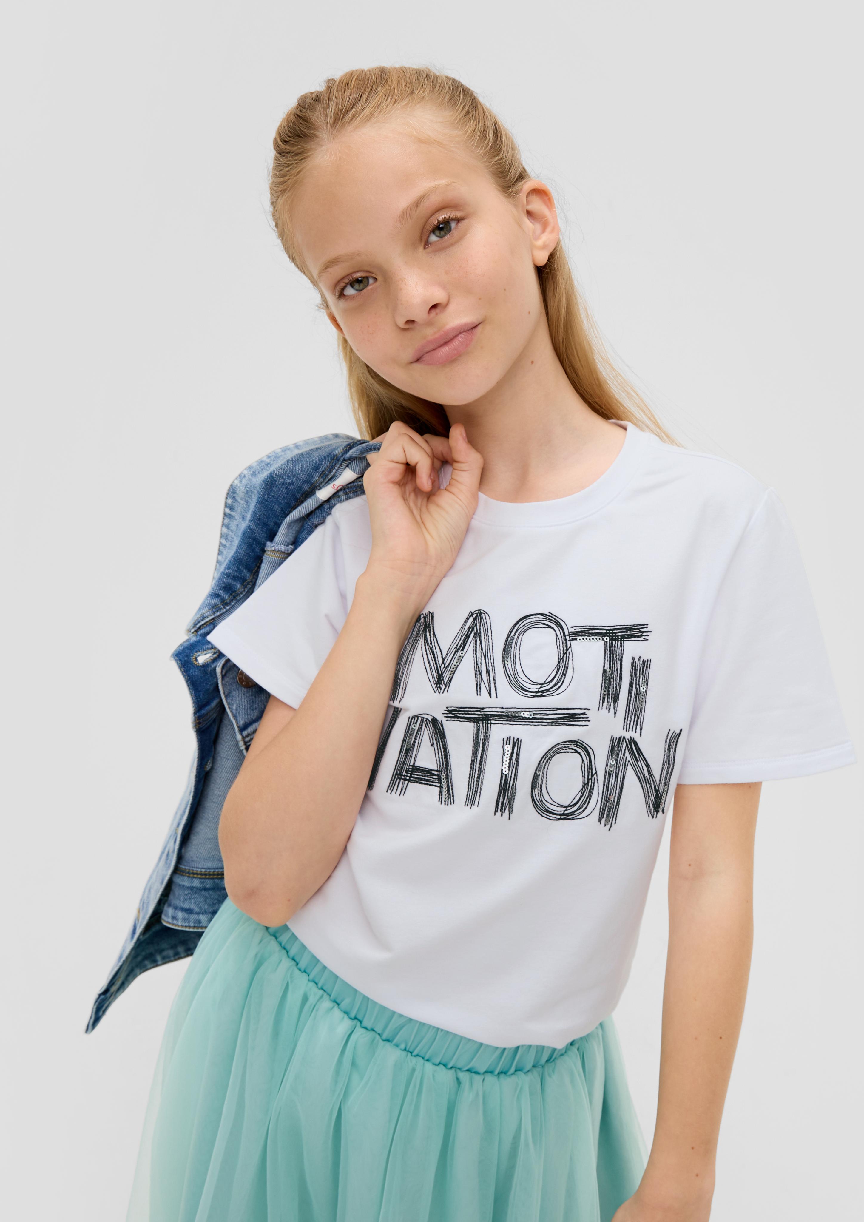 T-Shirt mit Pailletten-Details  2140209-0100