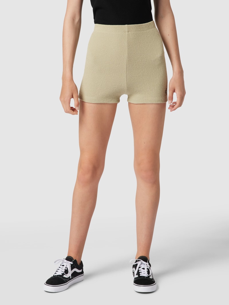 High Rise Shorts mit Logo in schilf