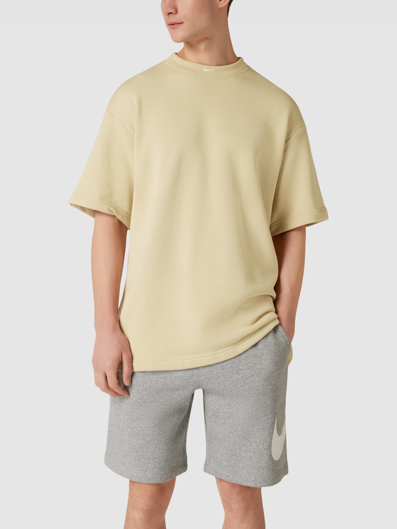 T-Shirt mit Label-Stitching Modell 'CIRCA' in beige