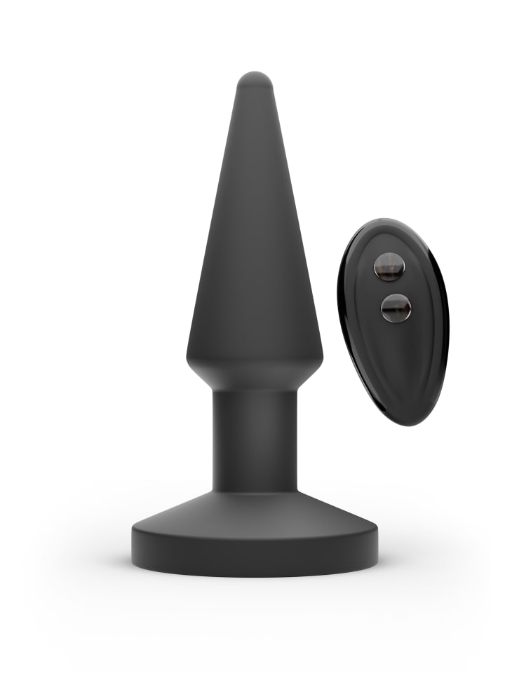 ANOS aufblasbarer Analplug RC Inflatable Plug with Vibration in schwarz günstig kaufen 14,5 cm