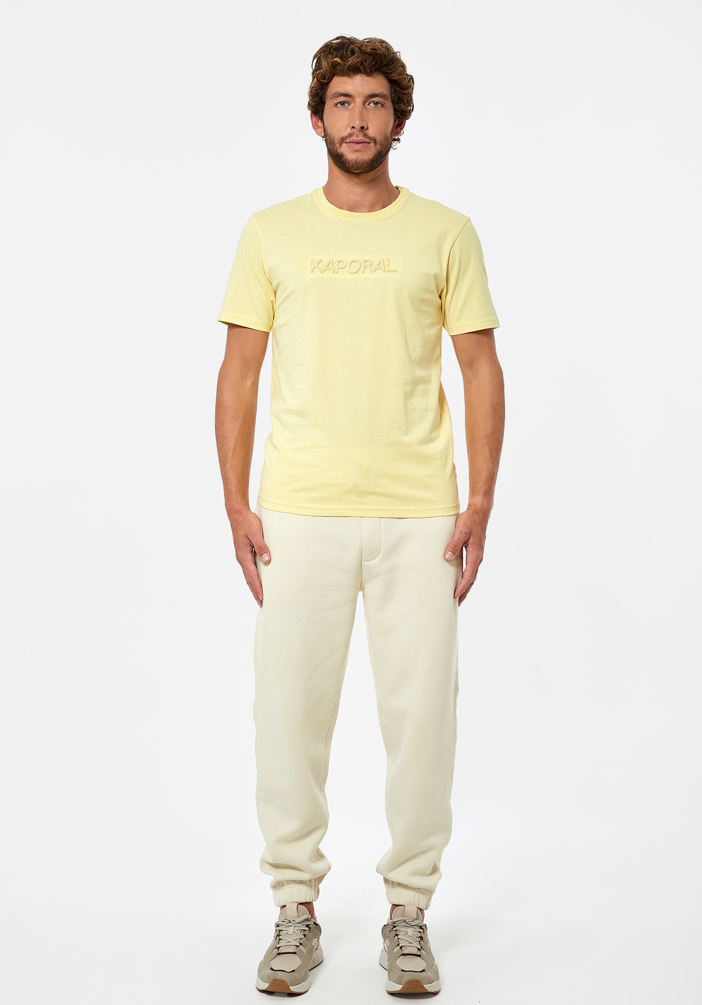 SIKO   T-shirt jaune Homme en 100% coton