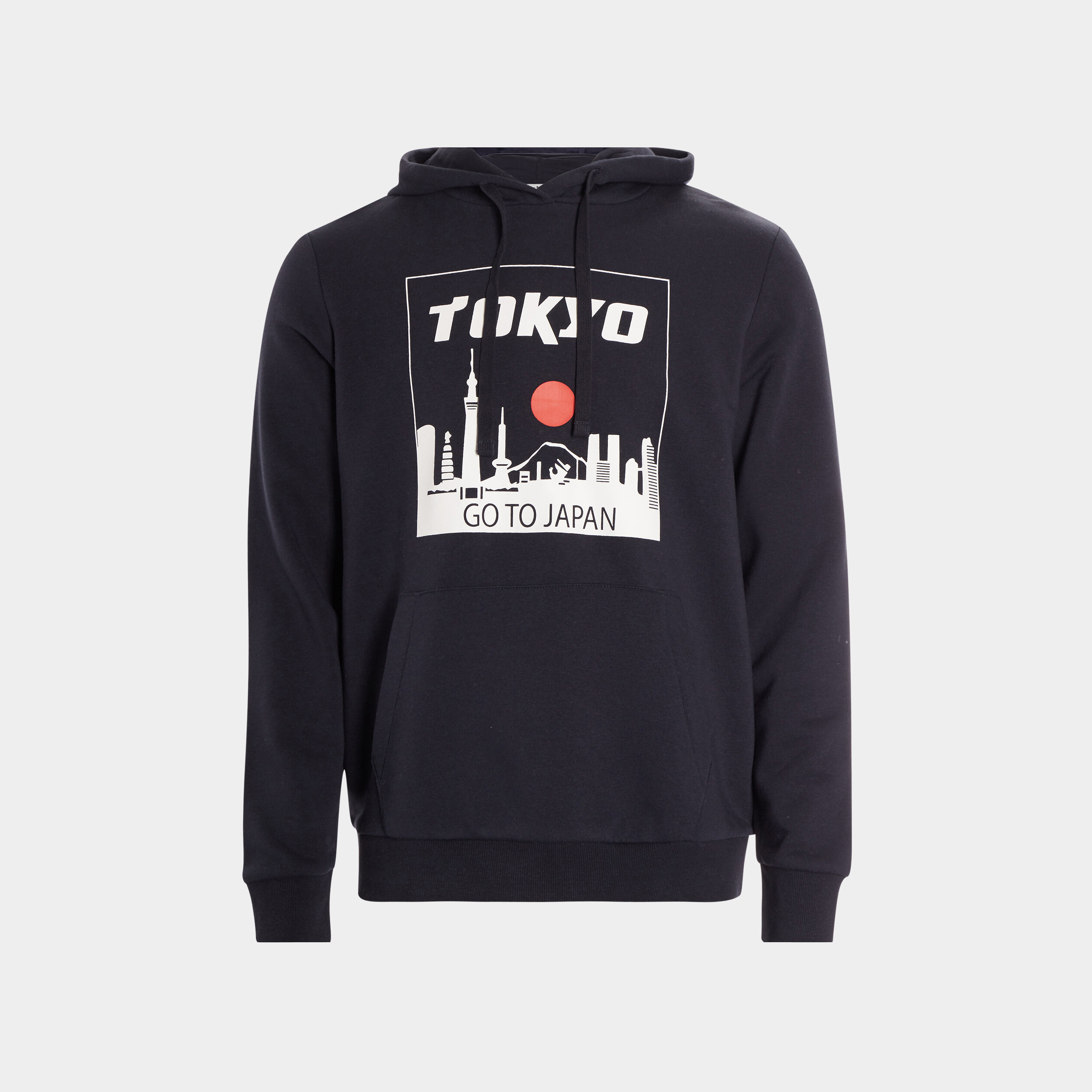 Sweat à capuche hoodie bleu marine homme | La Halle
