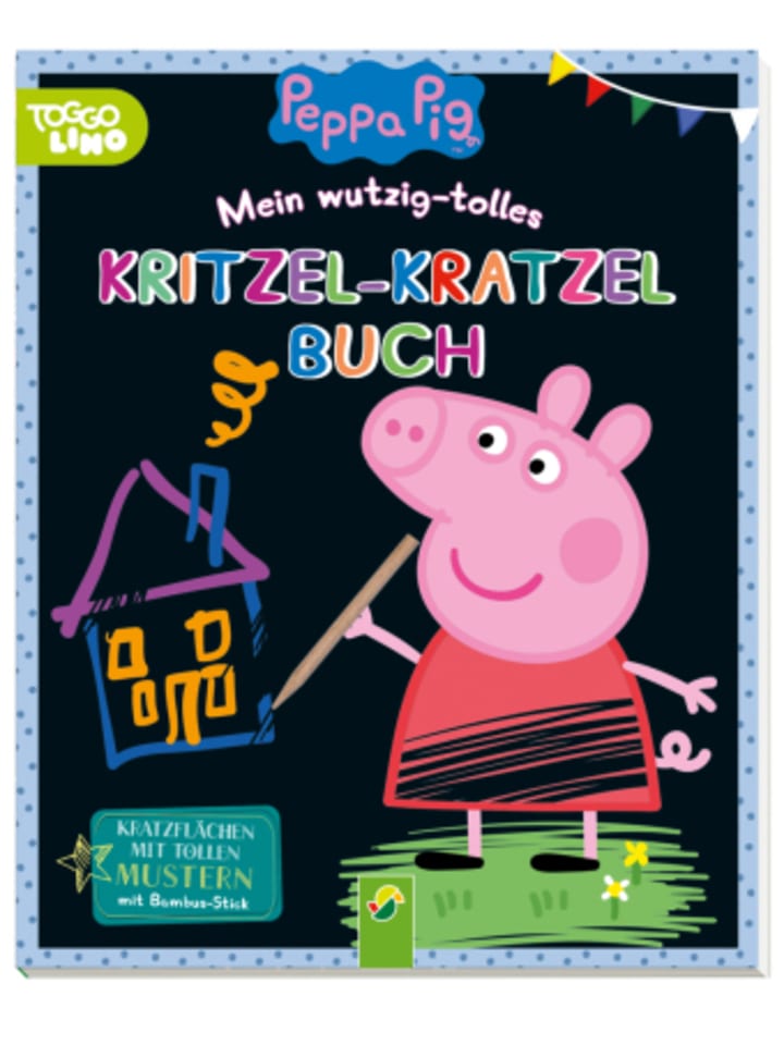 Schwager & Steinlein Buch - Peppa Pig Mein wutzig-tolles Kritzel-Kratzel-Buch günstig kaufen onesize