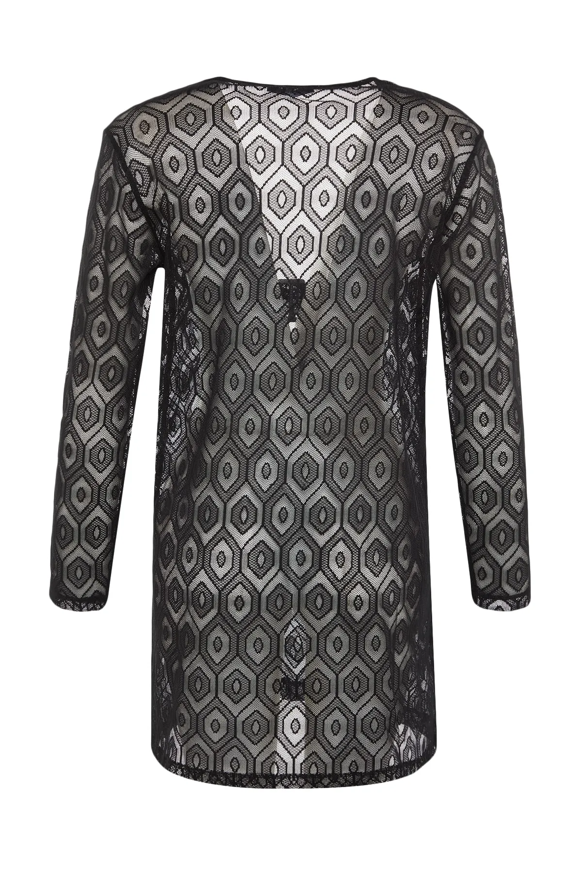 Trendyol Collection  Schwarzes Mini-Strandkleid mit gewebtem Accessoire TBESS23EL00105