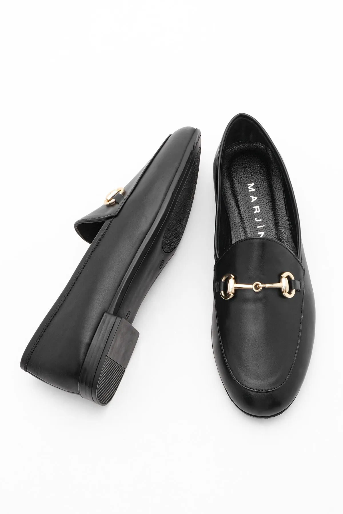 Marjin  Damen-Freizeitschuhe aus echtem Leder mit Kette in Hellbraun