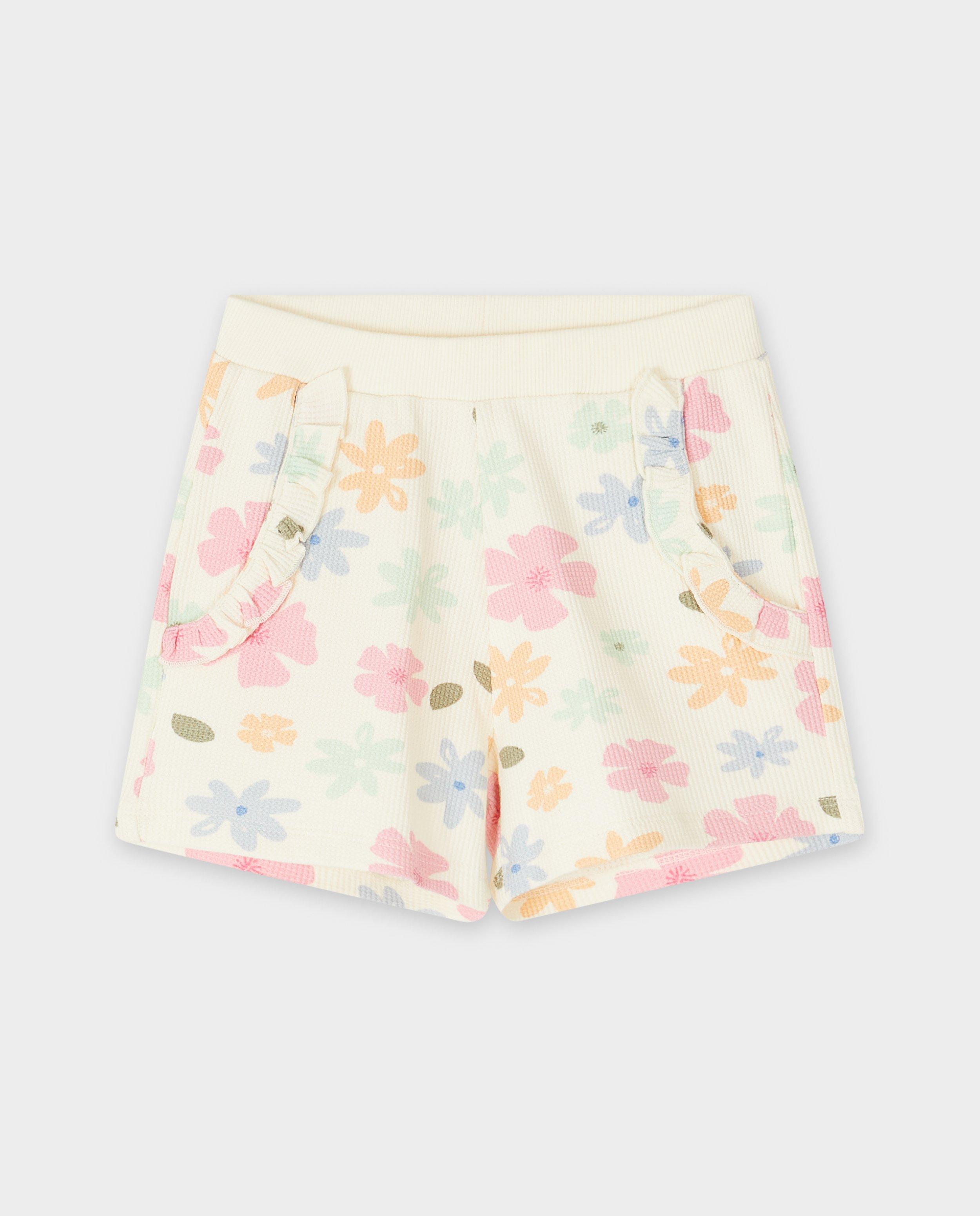 Pantaloni scurți Maya cu model waffle bej deschis