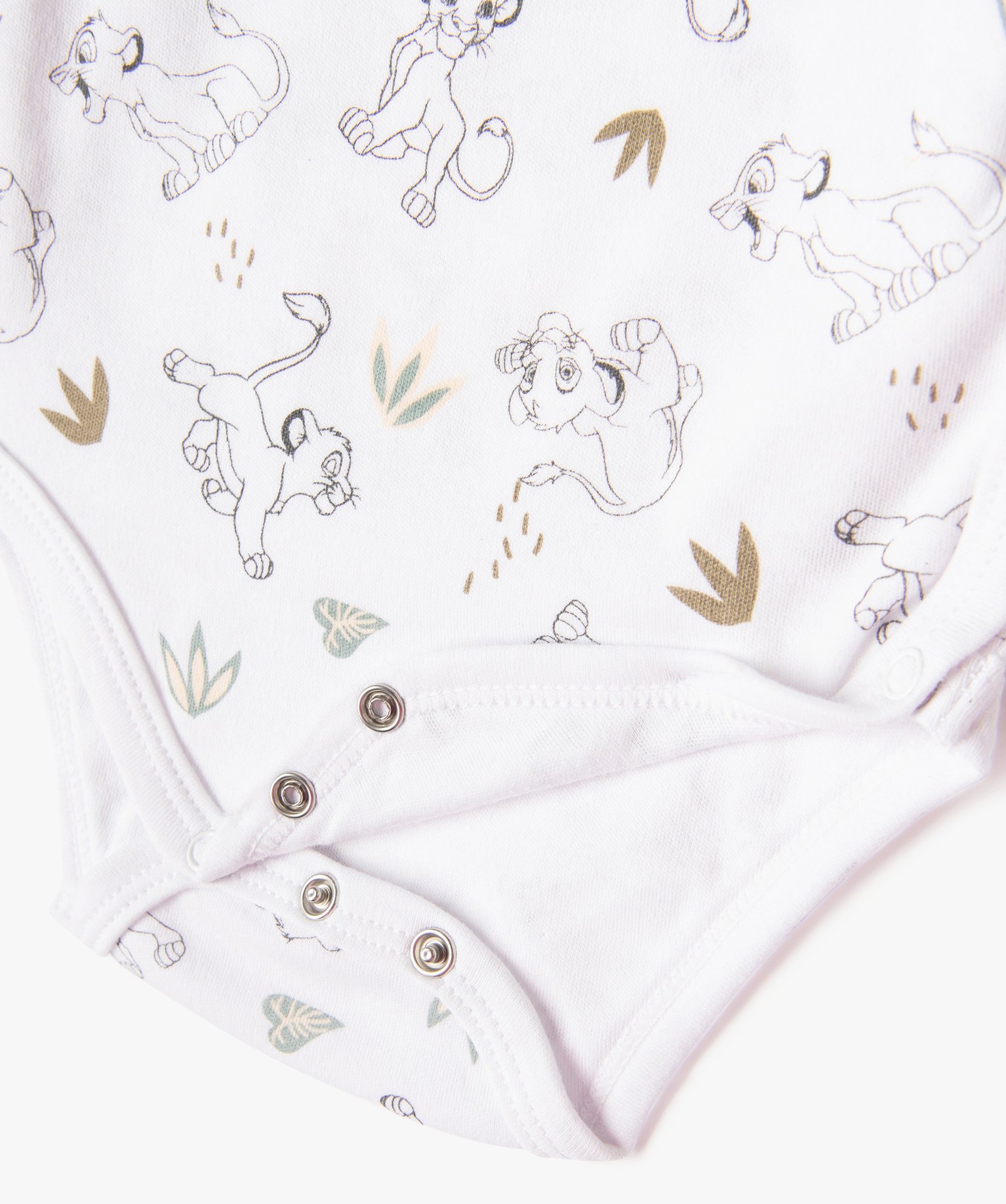 Body manches longues ouverture devant bébé - DS (lot d... vert | GEMO