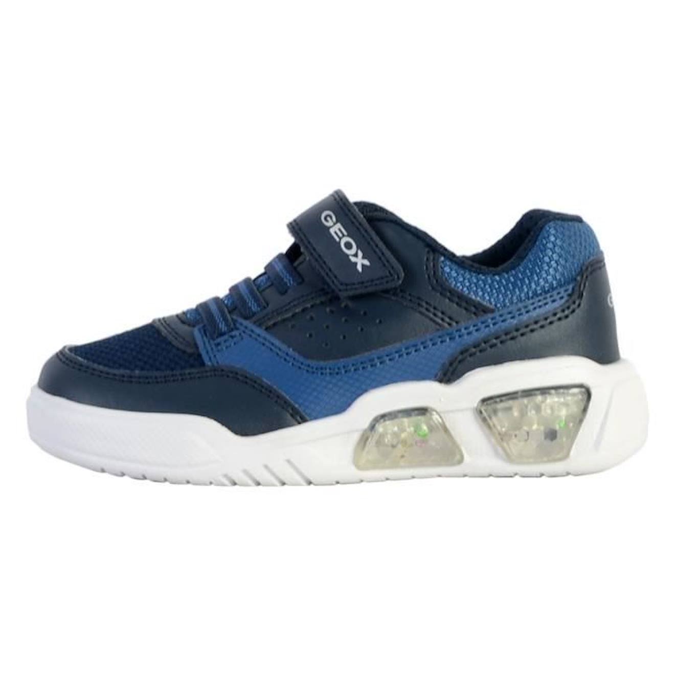 Basket à Scratch Enfant Geox Illuminus bleu