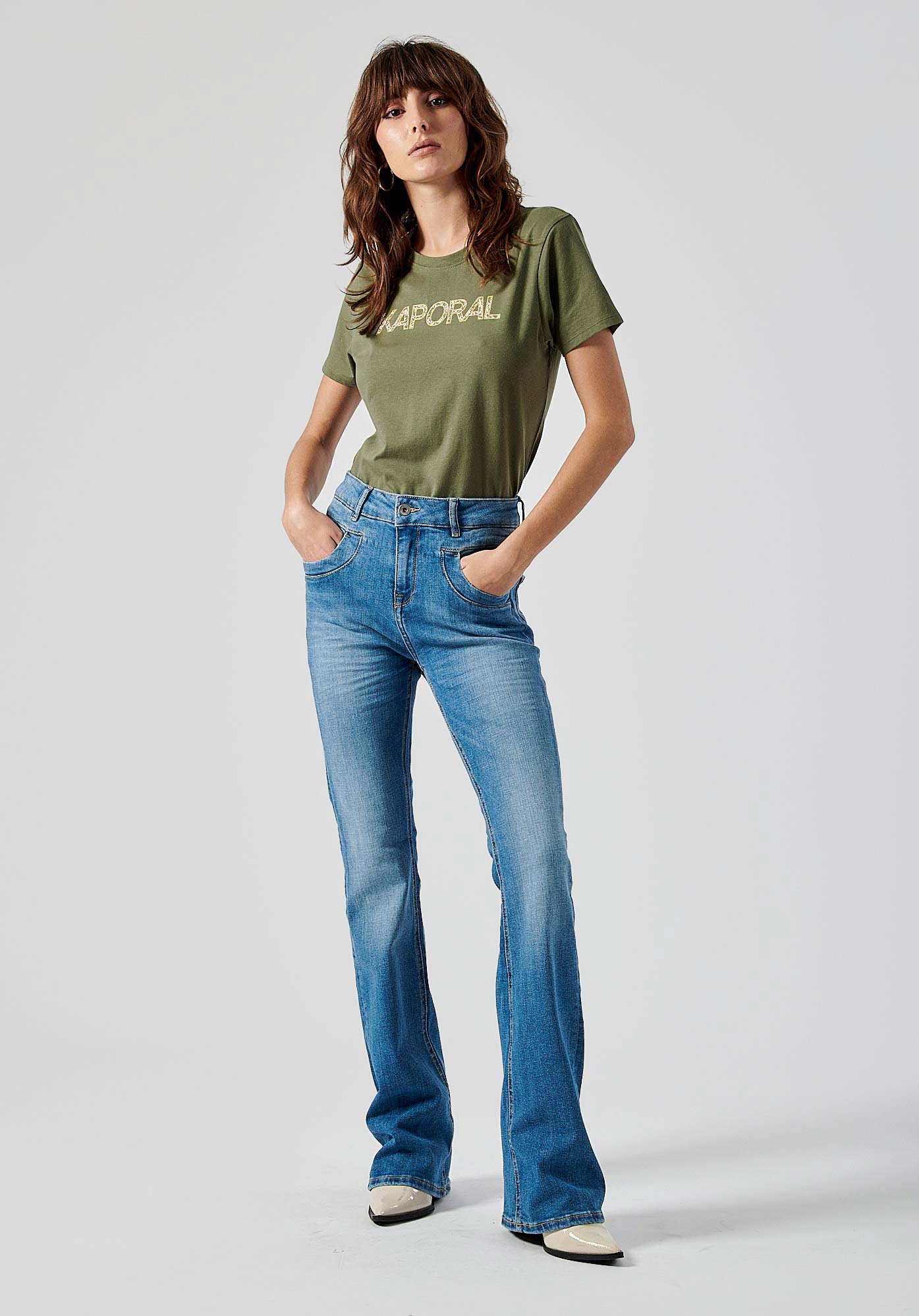 FANJO  T-shirt kaki Femme