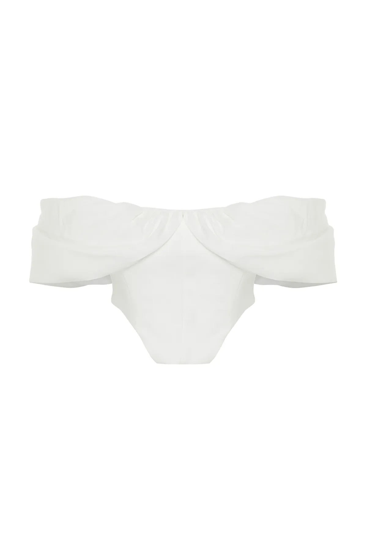 Trendyol Collection  Ecru Carmen-Kragen-Bügel-Bustier TPRSS23BS00121