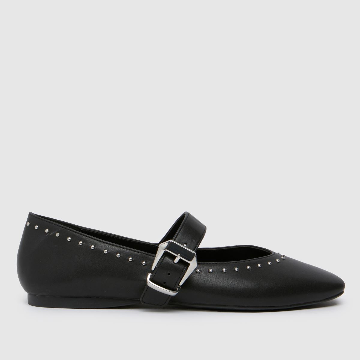 Schuh – Lucy – Svarta ballerinaskor med nitar