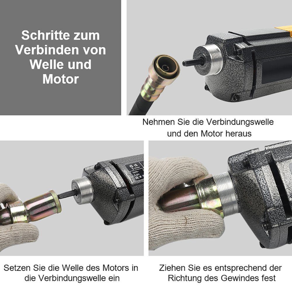 Clanmacy Rührwerk Betonrüttler Elektro 1.5m 220V Ø 35 mm Elektro 1000W Rüttelflasche