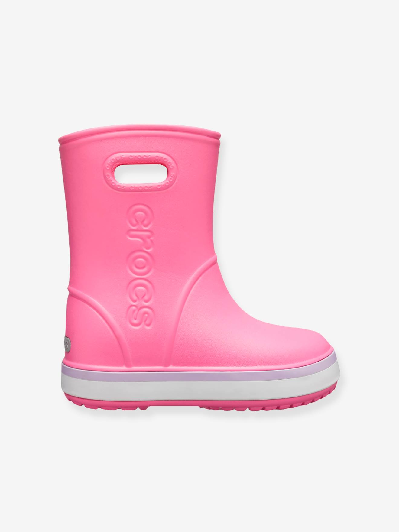 Bottes de pluie enfant Crocband Rain Boot K CROCS(TM) pink lemonade / lavender