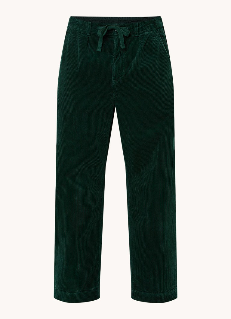 Pantaloni din catifea reiată cu croială dreaptă Ralph Lauren