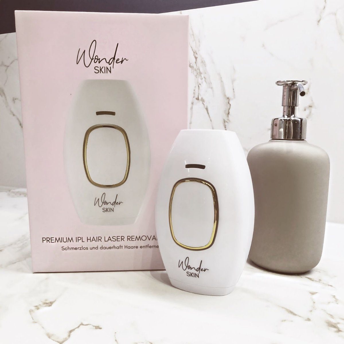 Wonder Skin IPL-Haarentferner IPL Hair Laser Pro (2 Modi), 500.000 Lichtimpulse, Dauerhafte Haarentfernung am ganzen Körper, schmerzfrei