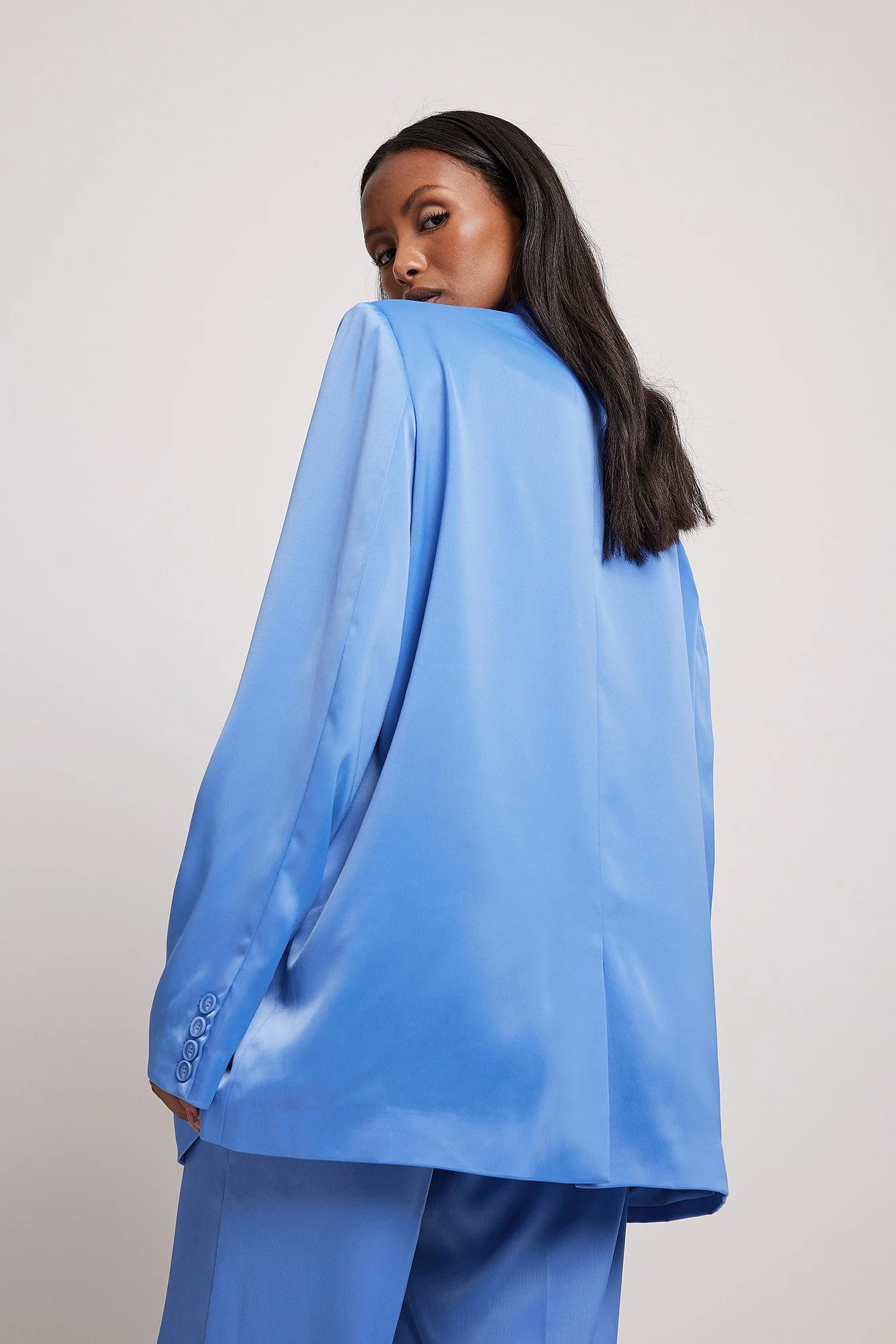 Oversized-Blazer aus Satin aus Satin