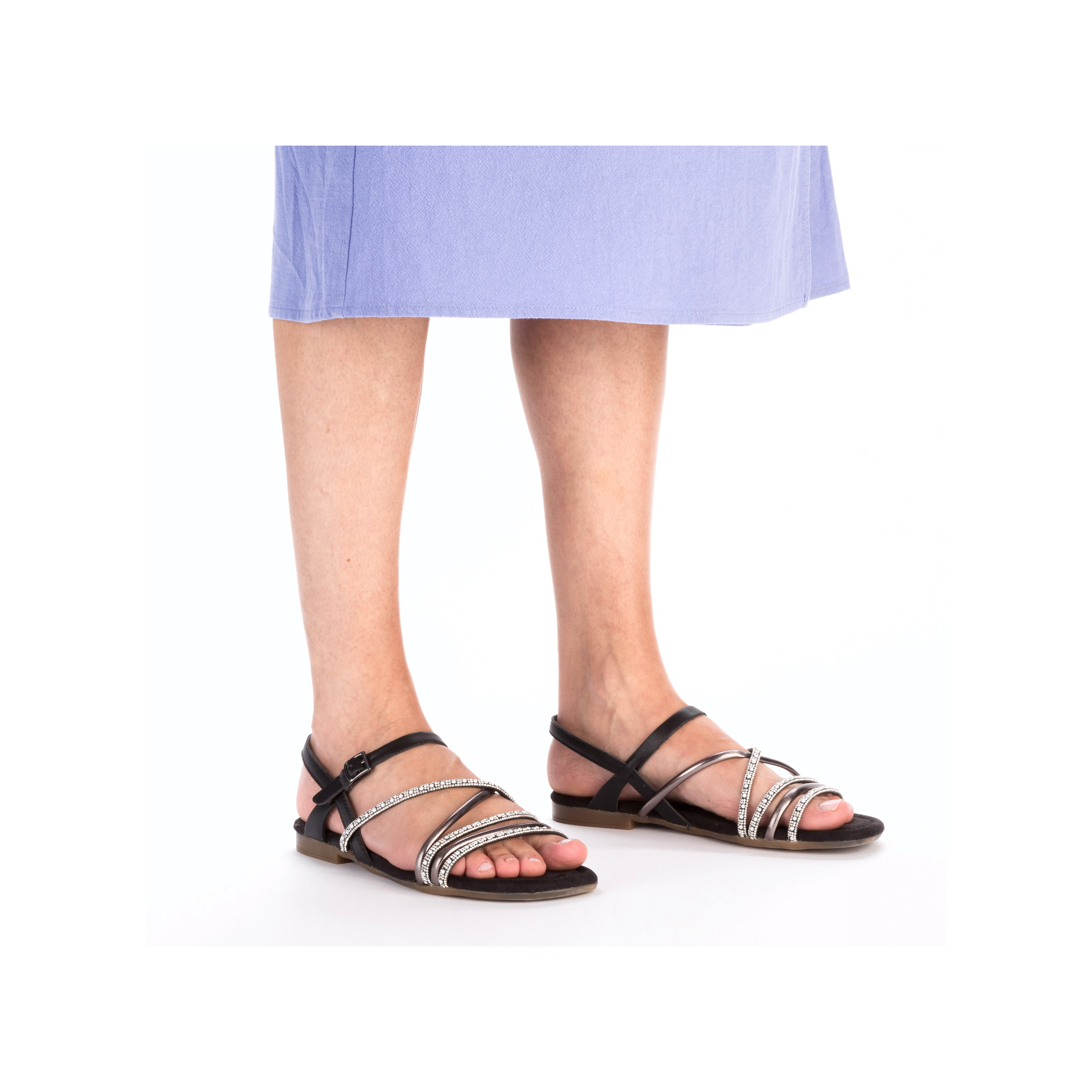Rieker Damen Riemchensandalen tiefschwarz
