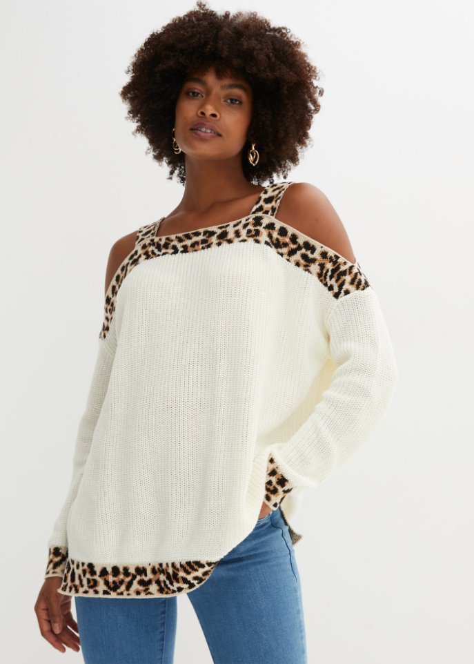 Oversize-Pullover mit Cut-Outs