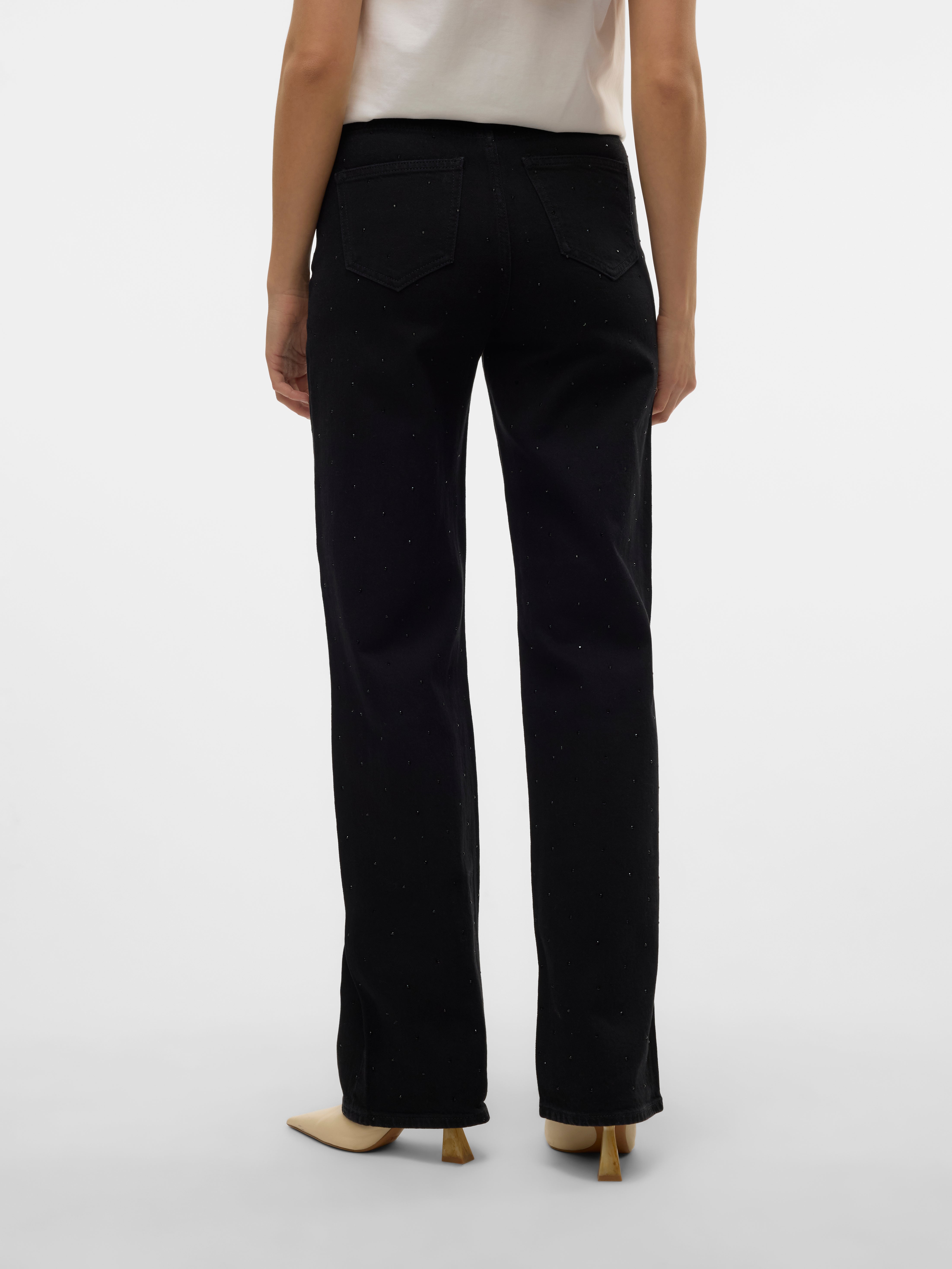 VMTESSA Hohe Taille Weiter Beinschnitt Jeans