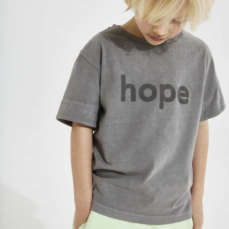 T-shirt gris CONFETTI pigments naturels mixte