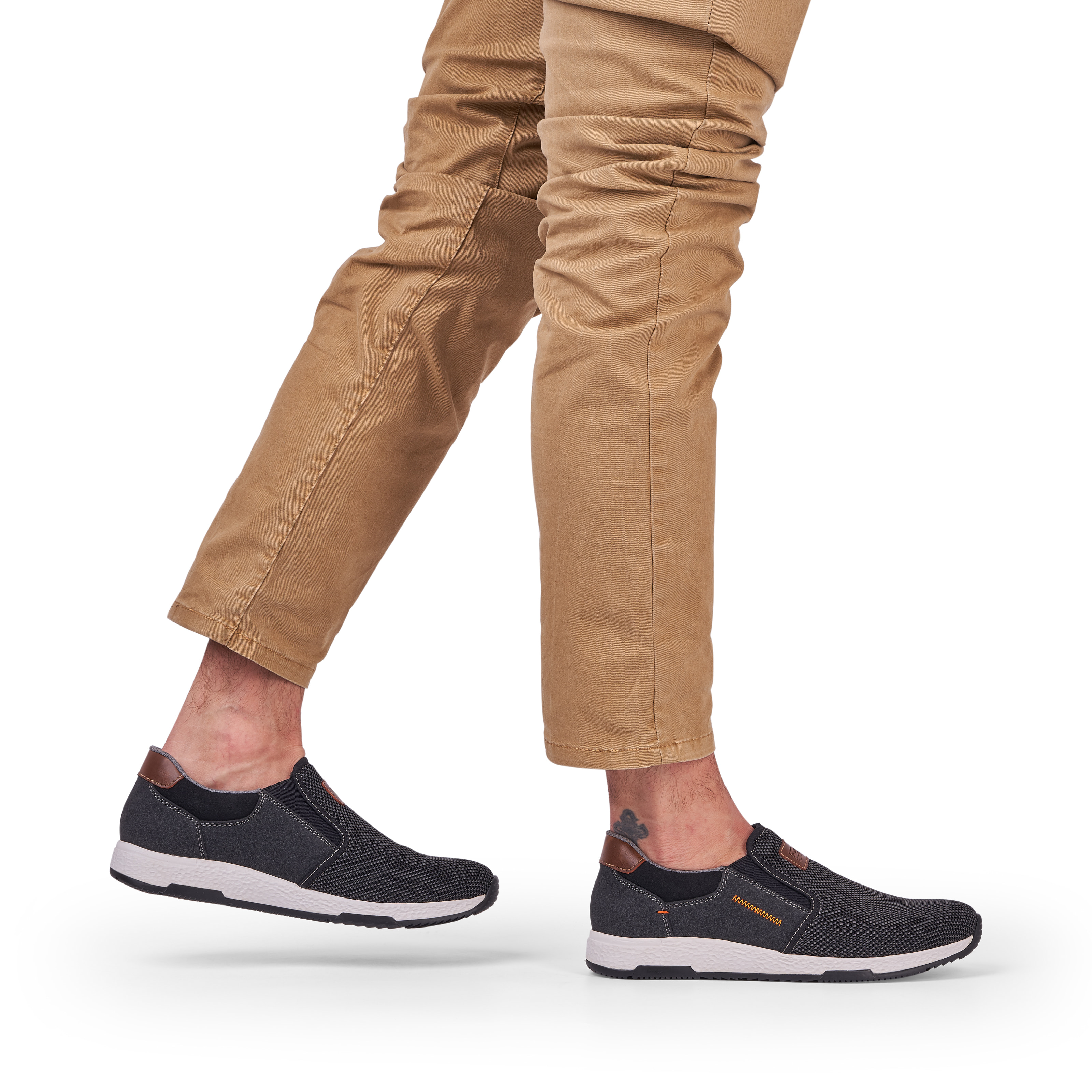 Rieker Herren Slipper asphaltschwarz