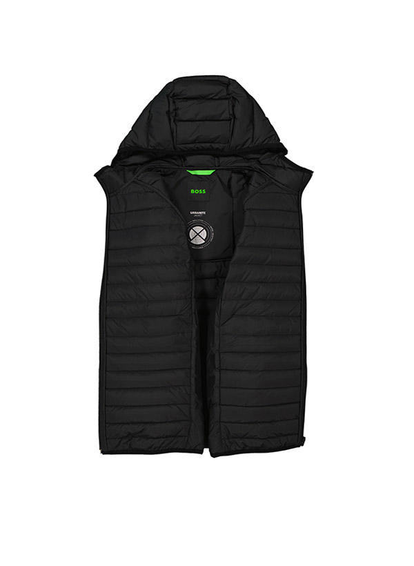 BOSS Green, Steppjacke, Mikrofaser wasserabweisend, schwarz