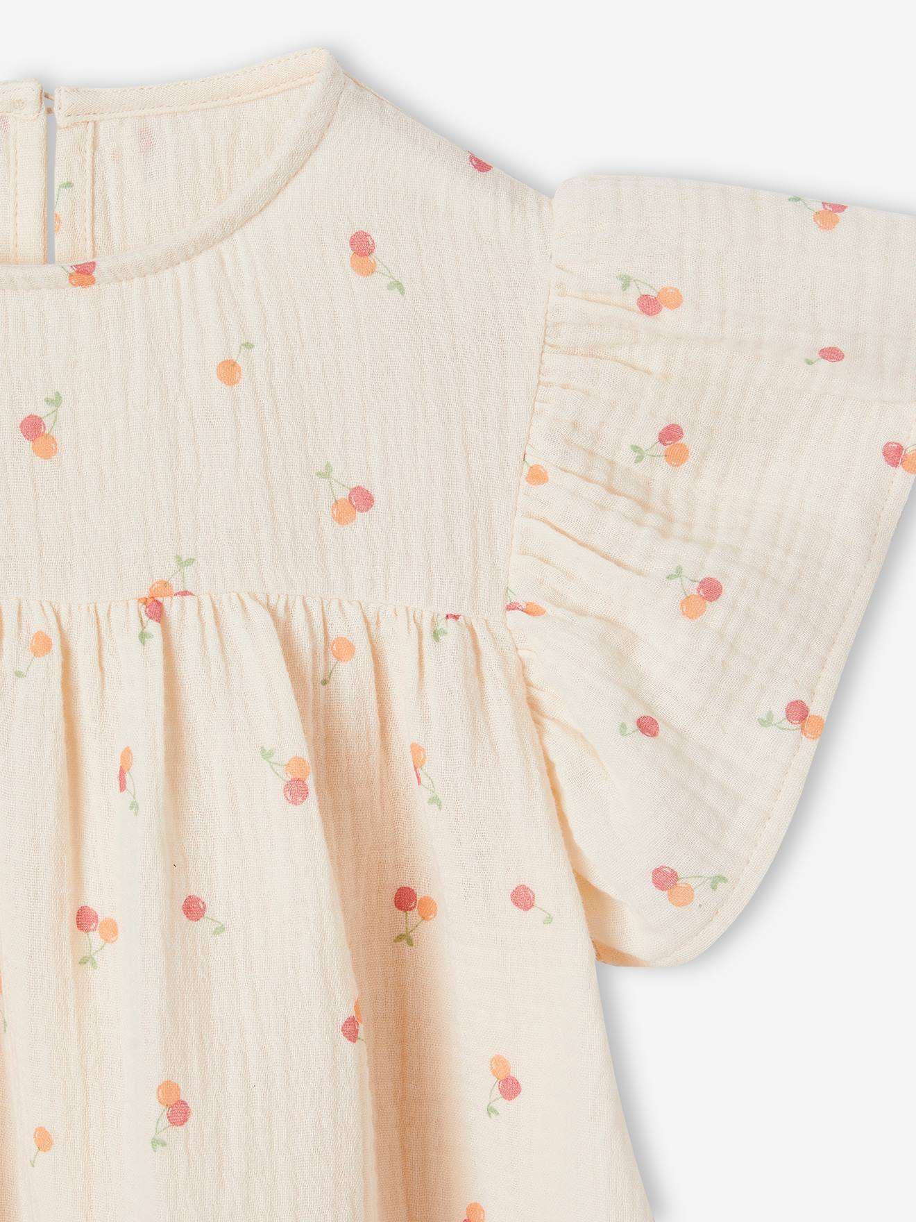 Vertbaudet Kurzärmeliges Mädchen Kleid - rosa