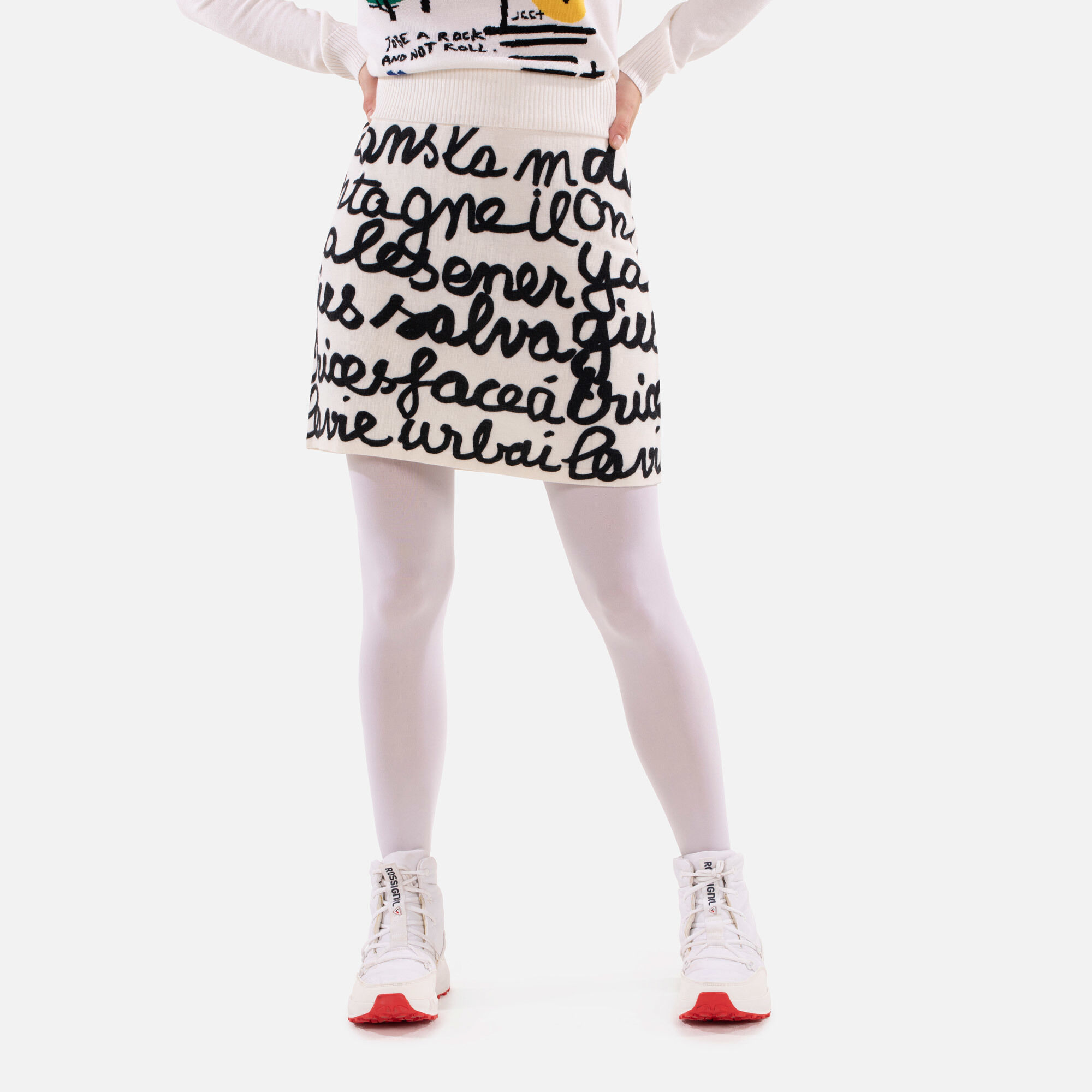 Jupe All-Over Writing JCC pour femme