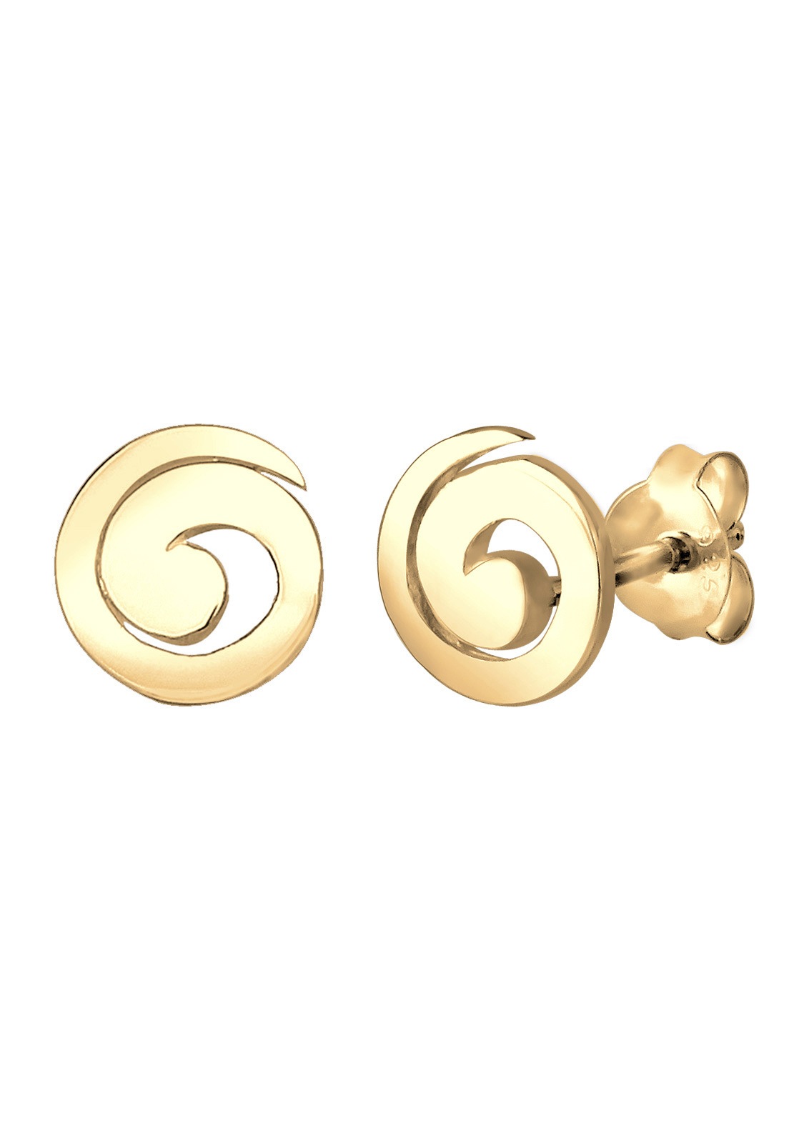 Orecchini a lobo geometrici a spirale basic da donna Elli in argento sterling 925