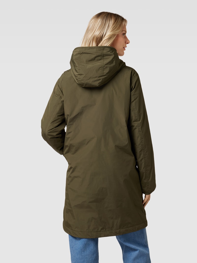 Oversized Parka mit seitlichen Eingrifftaschen in olivgrün