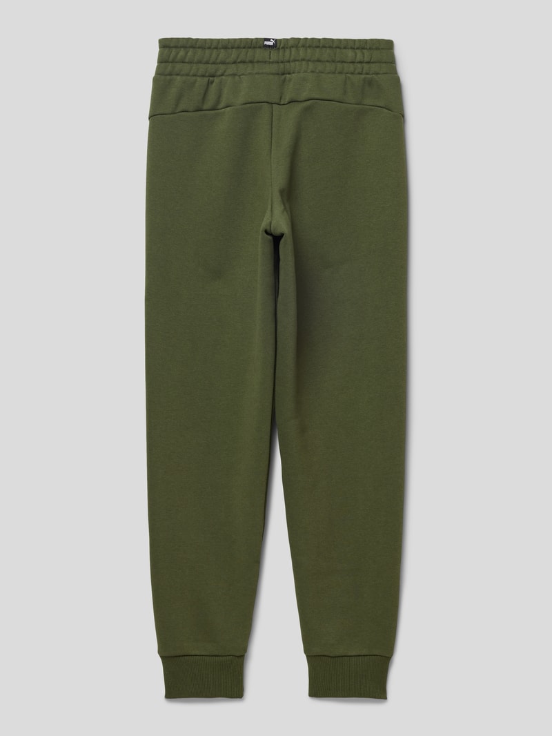 Sweatpants mit Label-Print in khaki