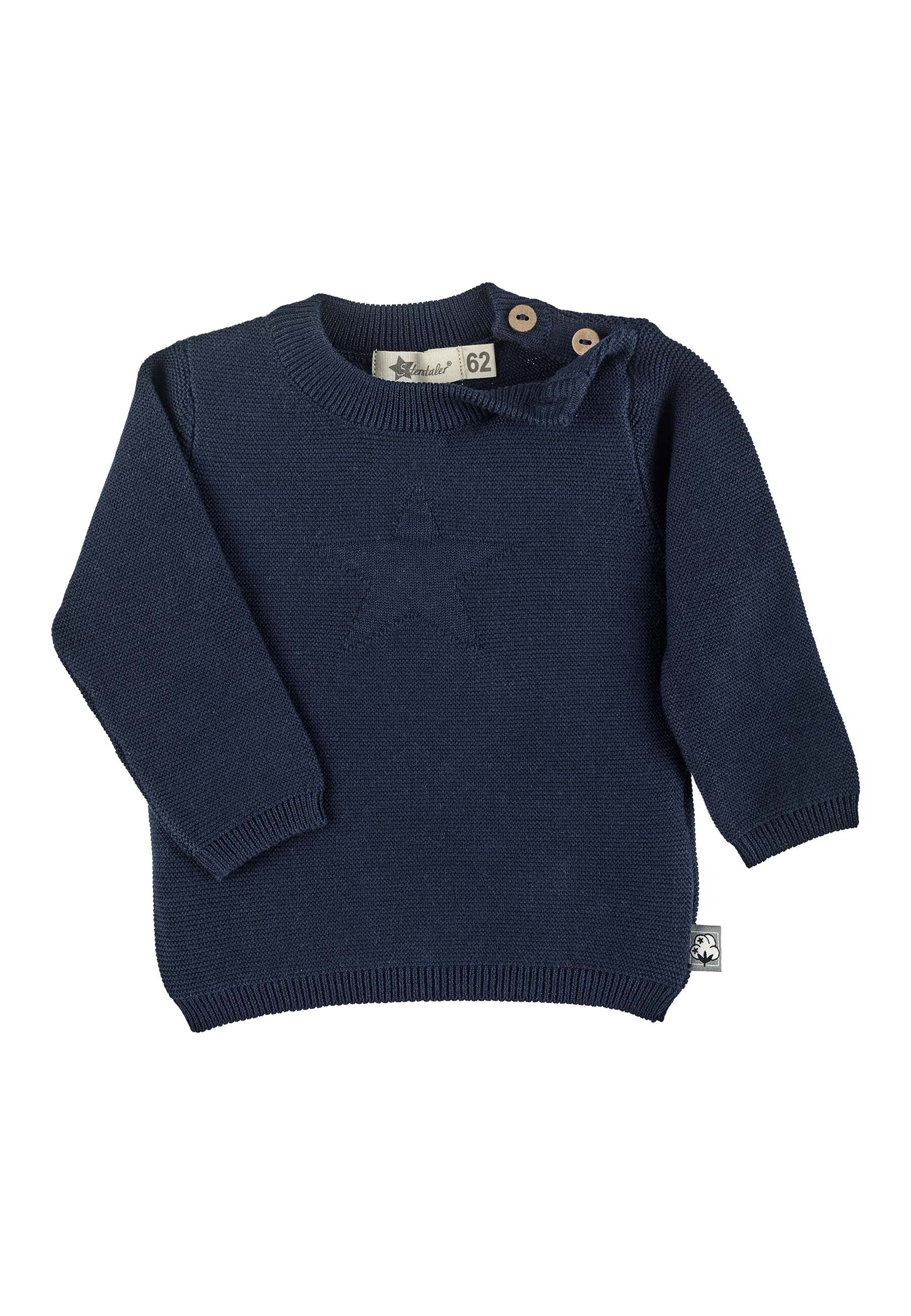GOTS Strick-Pullover mit eingestricktem Stern