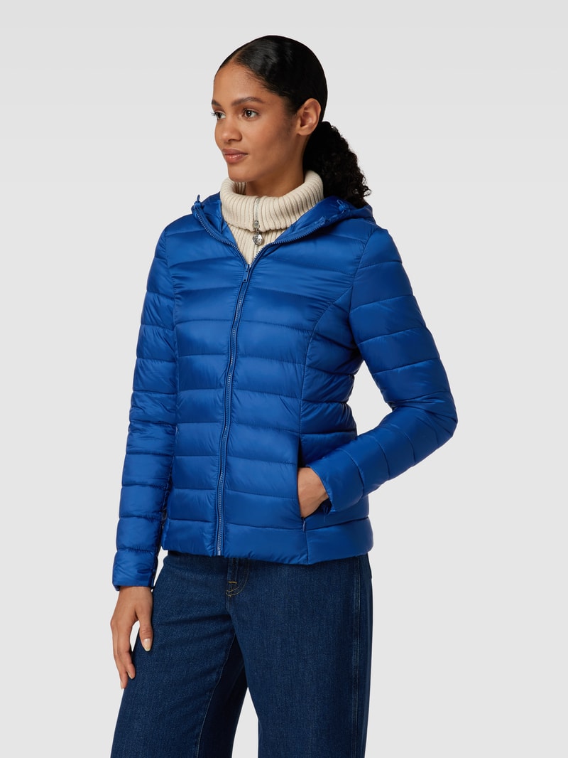 Steppjacke mit Kapuze in blau