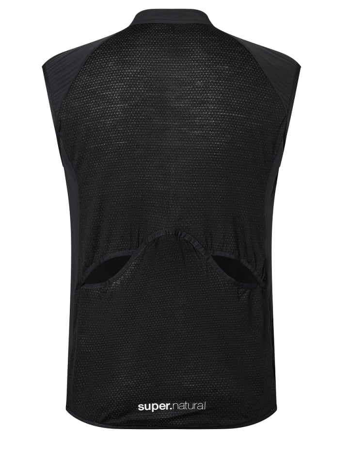 super.natural Merino Fahrradweste M UNSTOPPABLE GILET in schwarz günstig kaufen