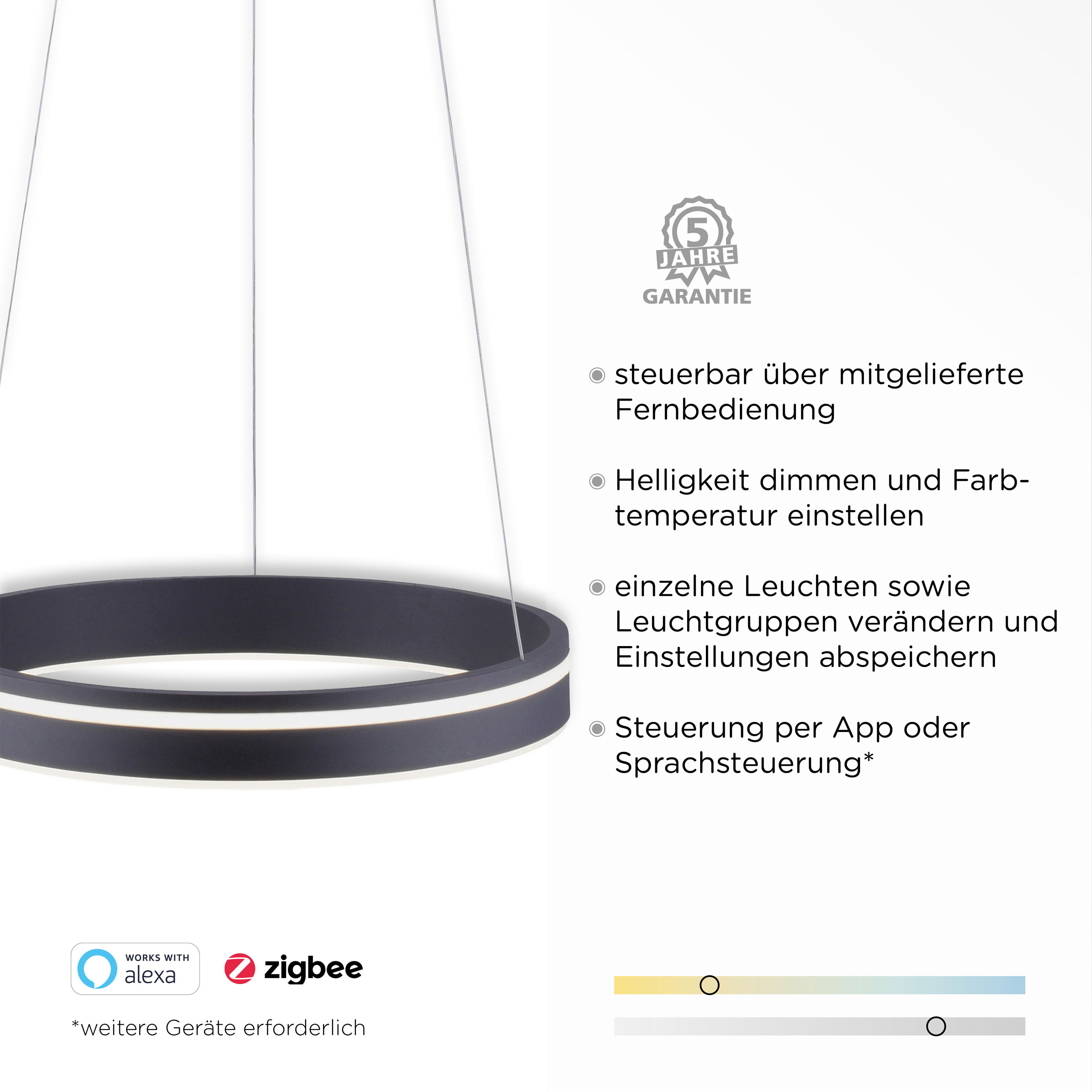 QLED-Pendelleuchte 1flg