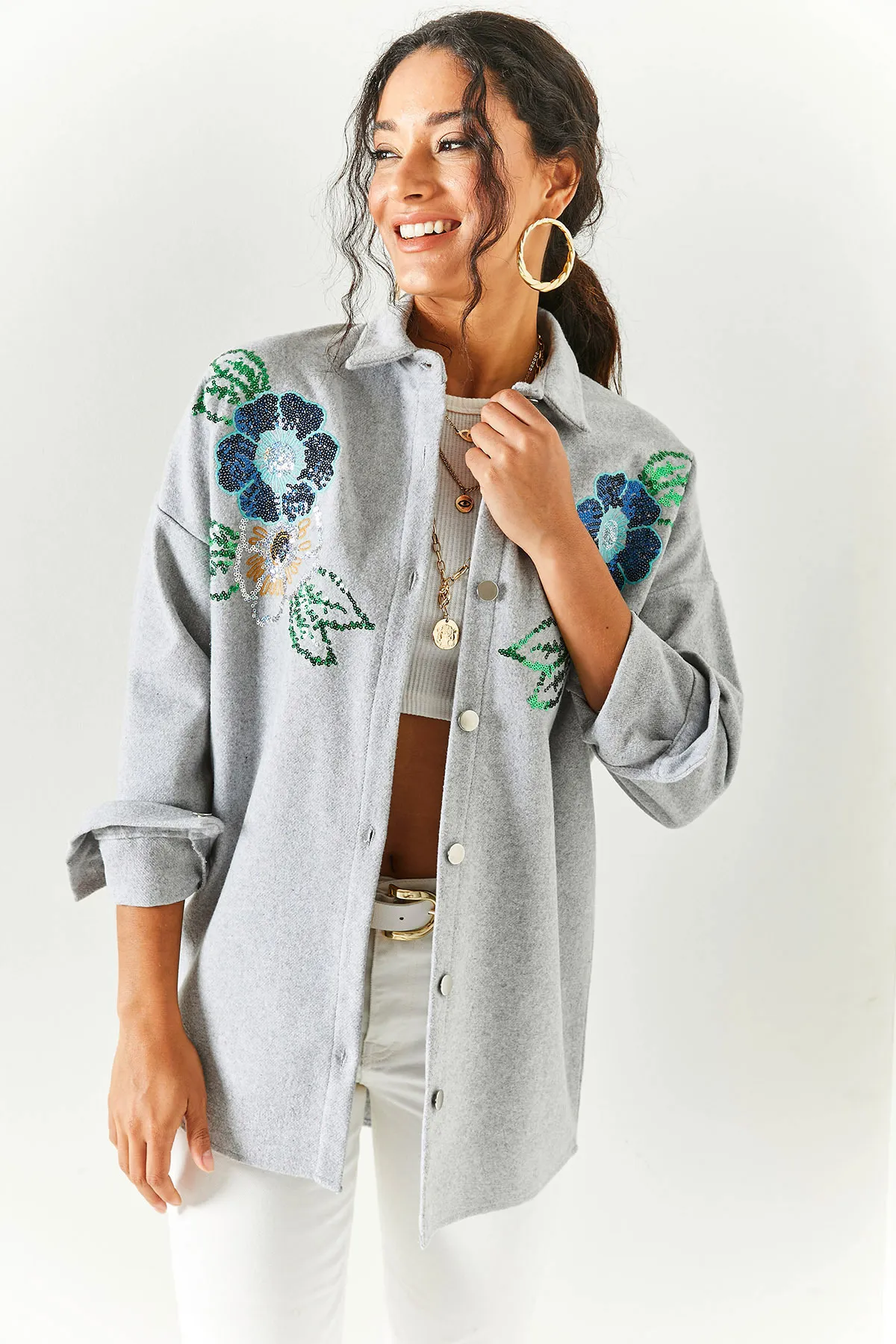 Olalook  Hemd - Grau - Regular Fit