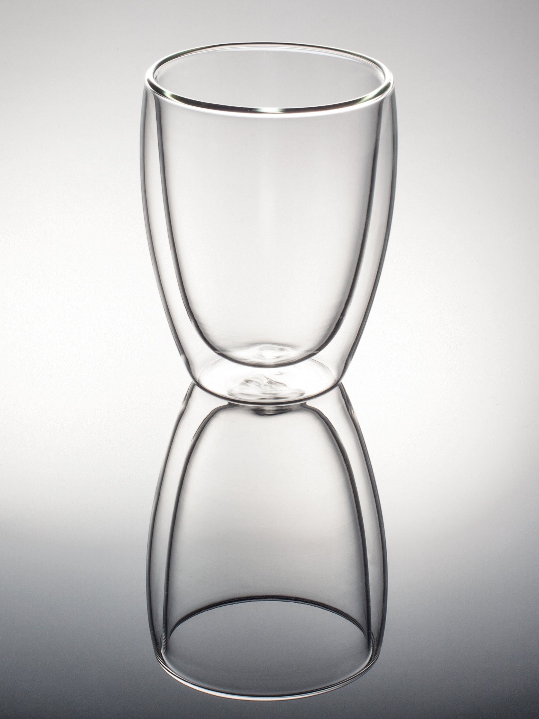 Hanseküche Latte-Macchiato-Glas Hanseküche Doppelwandige Gläser Latte Macchiato 4x 350 ml – Design Gläser Set groß aus robustem Borosilikatglas, Kaffeegläser doppelwandig, hochwertige Trinkgläser, Thermogläser