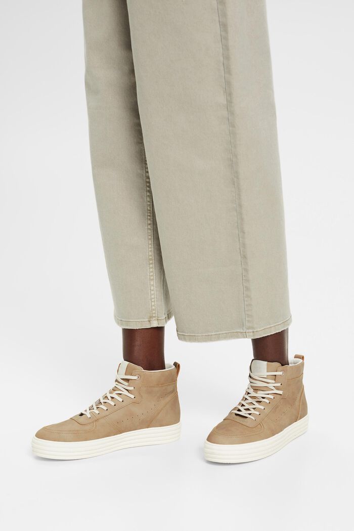 High Top-Sneaker in Glattlederoptik