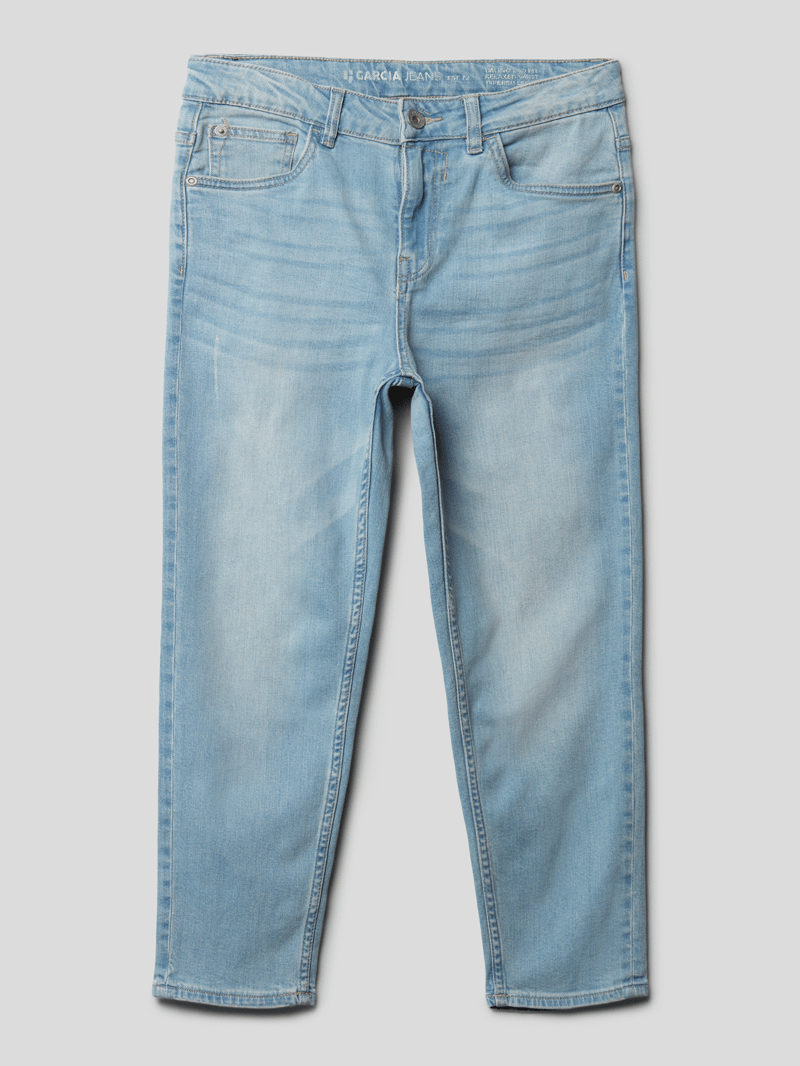 Jeans mit Kontrastnähten in jeans