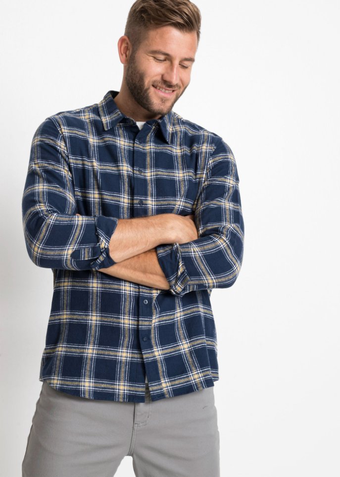Flanell-Langarmhemd
