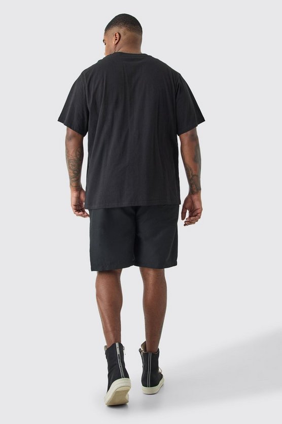 Plus lockere Shorts mit elastischem Bund