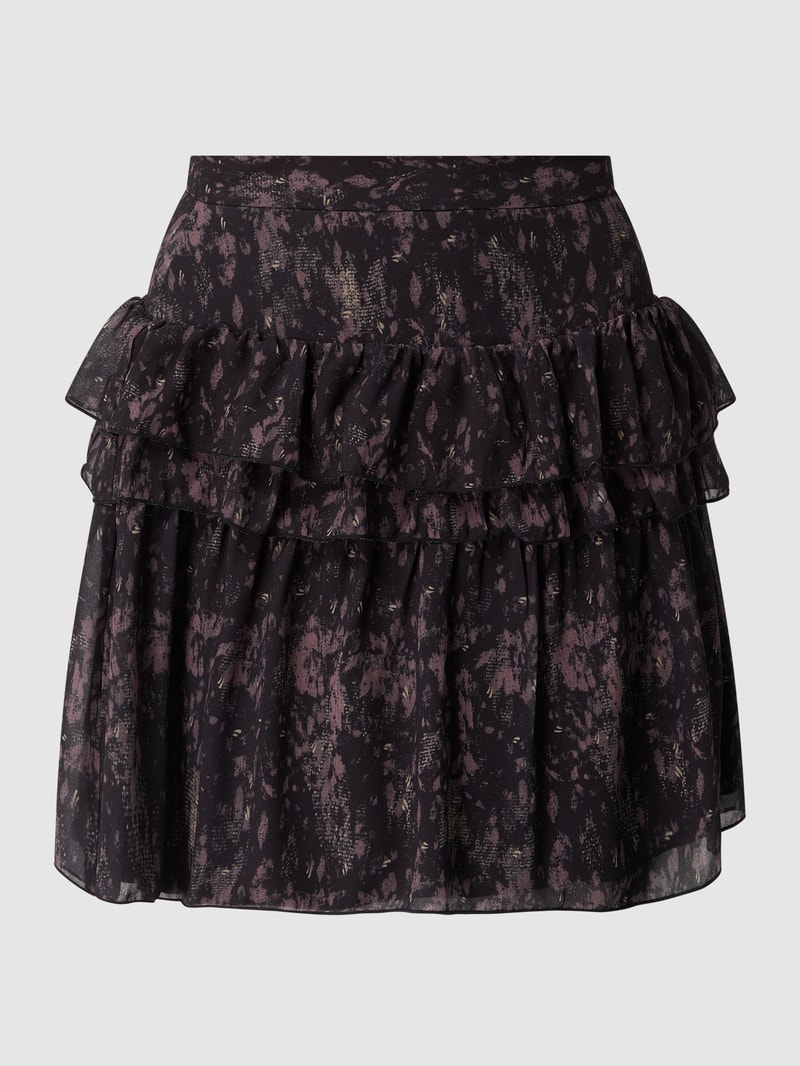 Minirock aus Chiffon Modell 'Neea' in bordeaux rot