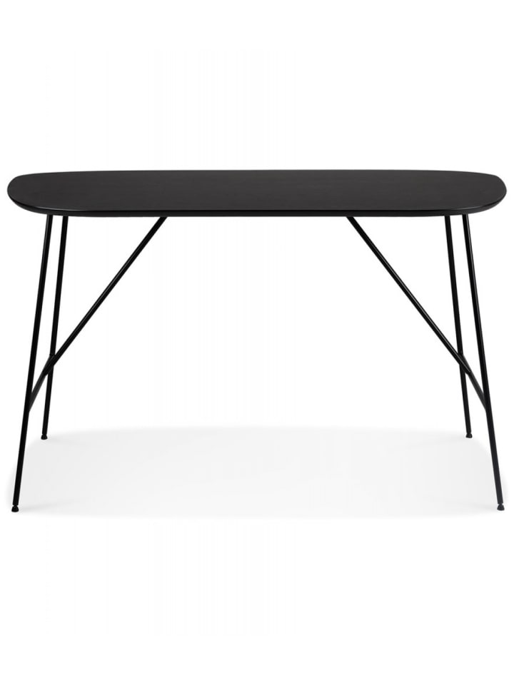 KADIMA DESIGN Schreibtisch FIONA Schwarz Eiche | Bürotisch mit Metallgestell in Schwarz günstig kaufen onesize