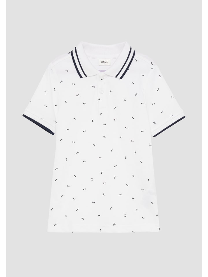 s.Oliver Polo-Shirt kurzarm in Weiß günstig kaufen