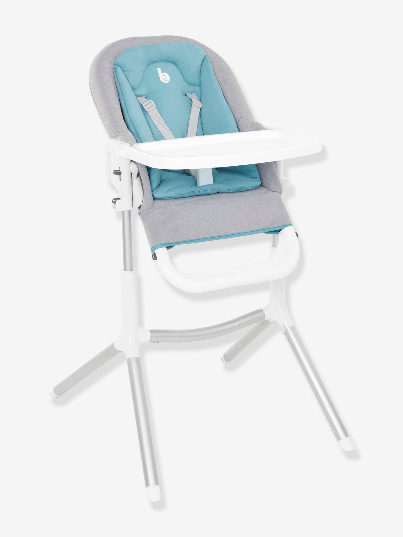 Chaise haute Slick 2 en 1 BABYMOOV blanc bleu gris