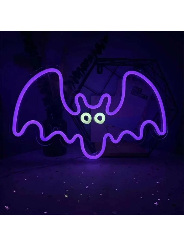 COFI 1453 Neolia NNE14 Nachtlicht Neonlicht Plexiglas LED Fledermaus in Lila günstig kaufen onesize