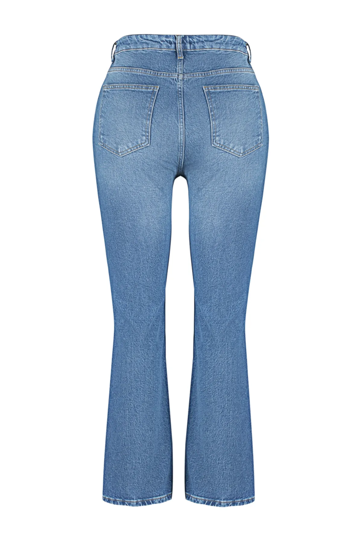 Trendyol Curve  Dunkelblaue Straight-Fit-Jeans TBBAW24CJ00045